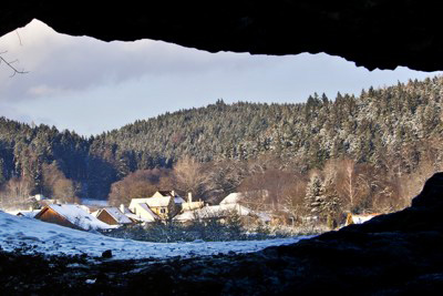 hrad Holštejn - výhled z Lidomorny
