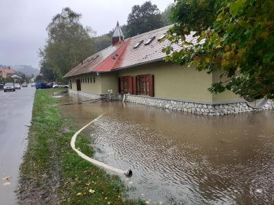 Povodeň u Sloupsko-šošůvských jeskyní, říjen 2020