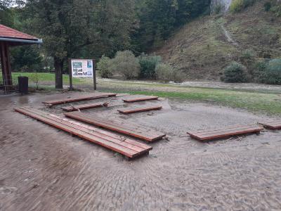 Povodeň u Sloupsko-šošůvských jeskyní, říjen 2020