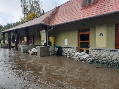 Povodeň u Sloupsko-šošůvských jeskyní, říjen 2020