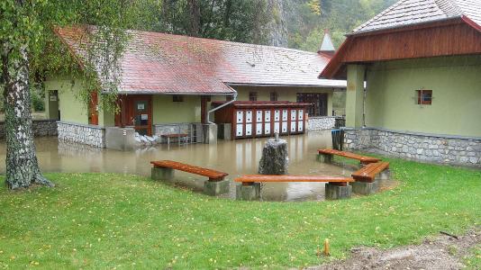 Povodeň u Sloupsko-šošůvských jeskyní, říjen 2020